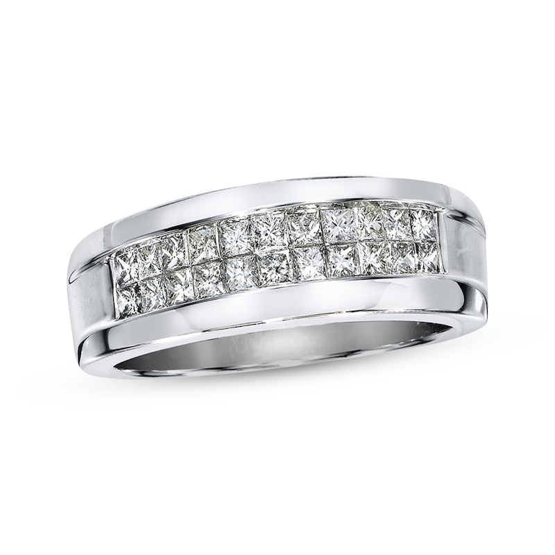 Previously Owned Men's Diamond Wedding Band 1 ct tw Square-cut 14K ...
