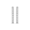 Thumbnail Image 2 of Previously Owned Diamond Hoop Earrings 1/2 ct tw Round-cut 10K White Gold