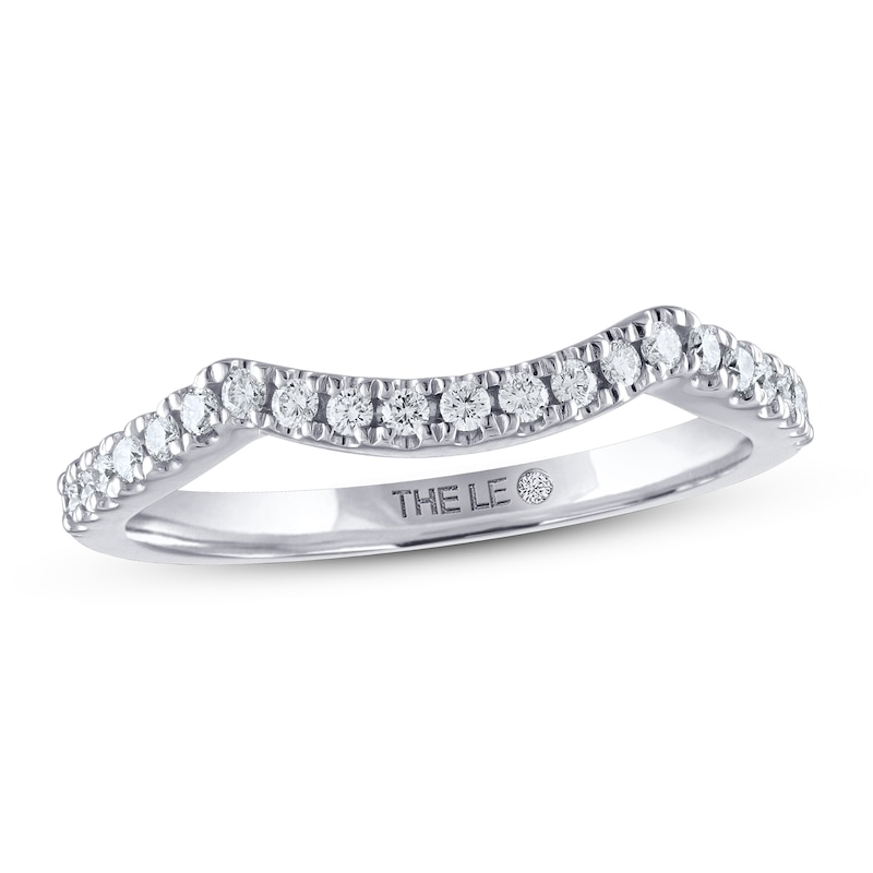 Main Image 1 of Previously Owned THE LEO Diamond Wedding Band 1/5 ct tw Round-cut 14K White Gold