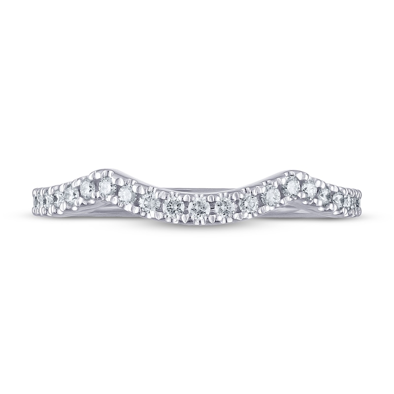 Main Image 3 of Previously Owned THE LEO Diamond Wedding Band 1/5 ct tw Round-cut 14K White Gold