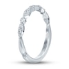 Thumbnail Image 3 of Previously Owned Monique Lhuillier Bliss Diamond Wedding Band 1/4 ct tw Round-cut 18K White Gold