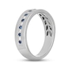 Thumbnail Image 2 of Previously Owned Neil Lane Men's Diamond & Blue Sapphire Wedding Band 1/6 ct tw 14K White Gold