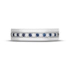 Thumbnail Image 3 of Previously Owned Neil Lane Men's Diamond & Blue Sapphire Wedding Band 1/6 ct tw 14K White Gold