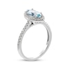 Thumbnail Image 2 of Marquise-Cut Aquamarine & Diamond Engagement Ring 1/3 ct tw 14K White Gold