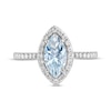 Thumbnail Image 4 of Marquise-Cut Aquamarine & Diamond Engagement Ring 1/3 ct tw 14K White Gold