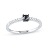 Thumbnail Image 1 of Previously Owned Black & White Diamond Fashion Ring 1/4 ct tw 10K White Gold - Size 7.5