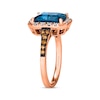 Thumbnail Image 2 of Previously Owned Le Vian Blue Topaz Ring 1/3 ct tw Diamonds 14K Strawberry Gold