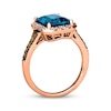 Thumbnail Image 3 of Previously Owned Le Vian Blue Topaz Ring 1/3 ct tw Diamonds 14K Strawberry Gold