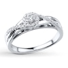 Thumbnail Image 1 of Previously Owned Diamond Engagement Ring 1/4 ct tw Round-cut 10K White Gold