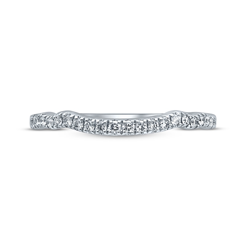 Main Image 4 of Previously Owned Monique Lhuillier Bliss Diamond Wedding Band 1/5 ct tw Round-cut 18K White Gold