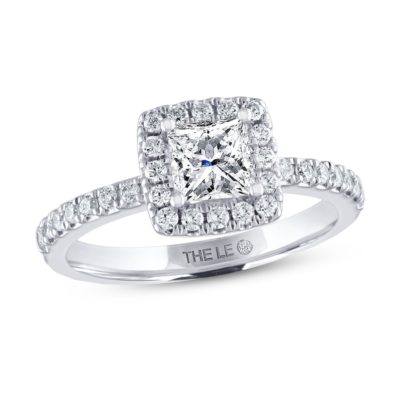 Main Image 1 of Previously Owned THE LEO Diamond Engagement Ring 1 ct tw Princess & Round-cut 14K White Gold