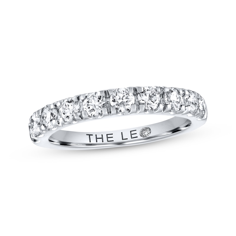 Main Image 1 of Previously Owned THE LEO Diamond Wedding Band 1 ct tw Round-cut 14K White Gold