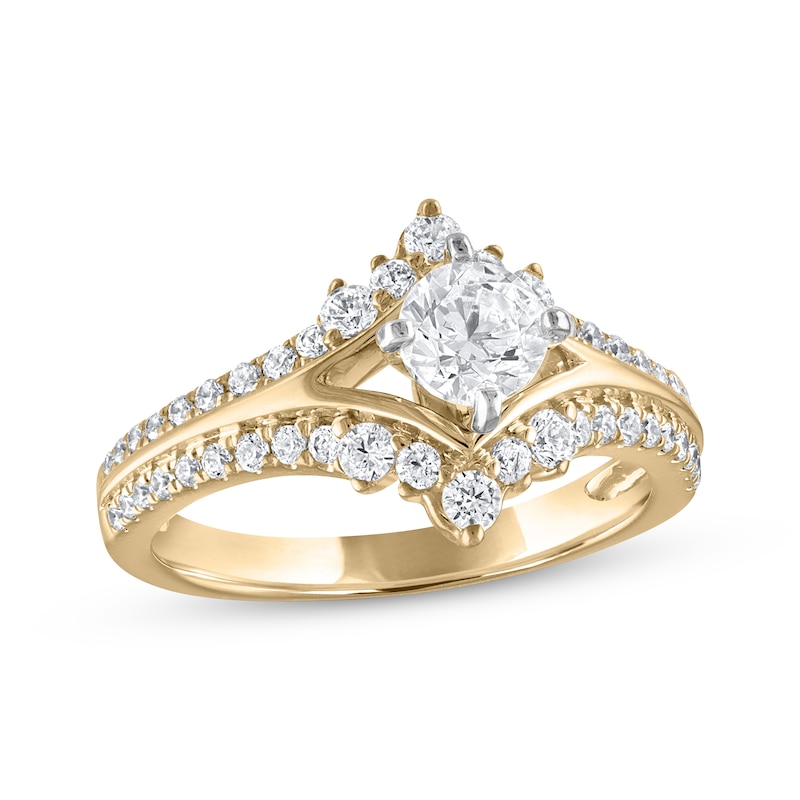 Main Image 1 of Previously Owned Diamond Engagement Ring 1 ct tw Round-cut 14K Yellow Gold