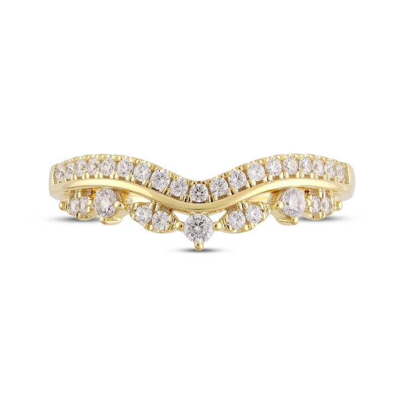 Main Image 3 of Previously Owned Diamond Contour Ring 1/3 ct tw Round-cut 14K Yellow Gold