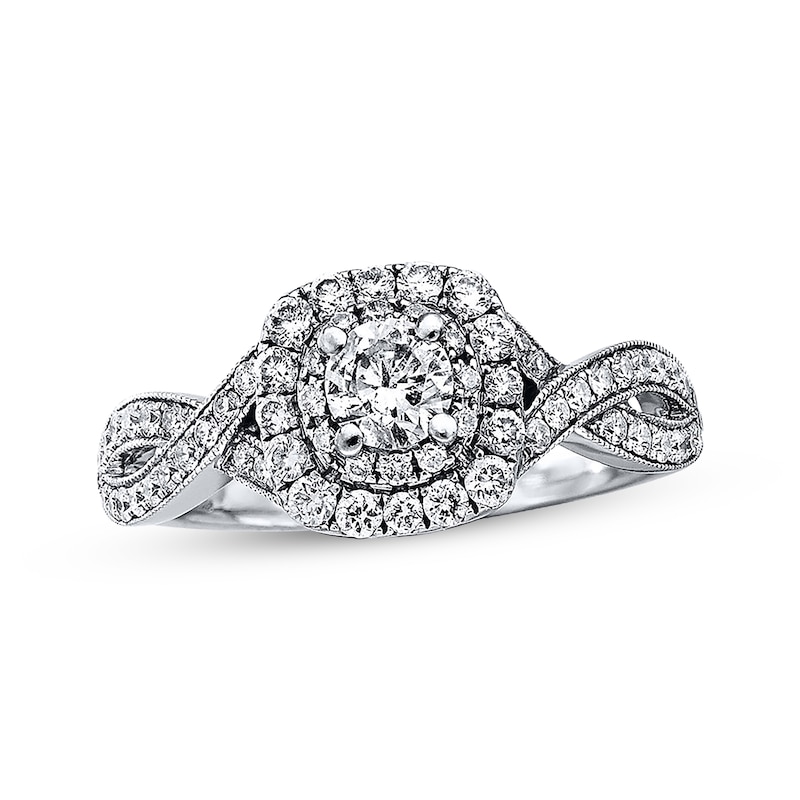 Main Image 1 of Previously Owned Neil Lane Diamond Engagement Ring 7/8 ct tw Round-cut 14K White Gold