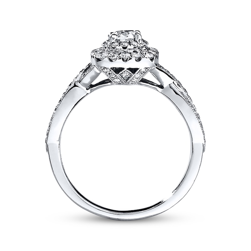 Main Image 3 of Previously Owned Neil Lane Diamond Engagement Ring 7/8 ct tw Round-cut 14K White Gold