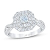 Thumbnail Image 1 of Previously Owned THE LEO First Light Diamond Princess-Cut Engagement Ring 7/8 ct tw 14K White Gold