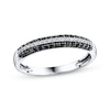 Thumbnail Image 1 of Previously Owned Black/White Diamond Anniversary Ring 1/4 ct tw Round-cut 10K White Gold