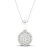 Thumbnail Image 0 of Previously Owned Multi-Diamond Necklace 1/4 ct tw Round-Cut 10K White Gold 18"