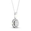 Thumbnail Image 1 of Previously Owned Multi-Diamond Necklace 1/4 ct tw Round-Cut 10K White Gold 18"