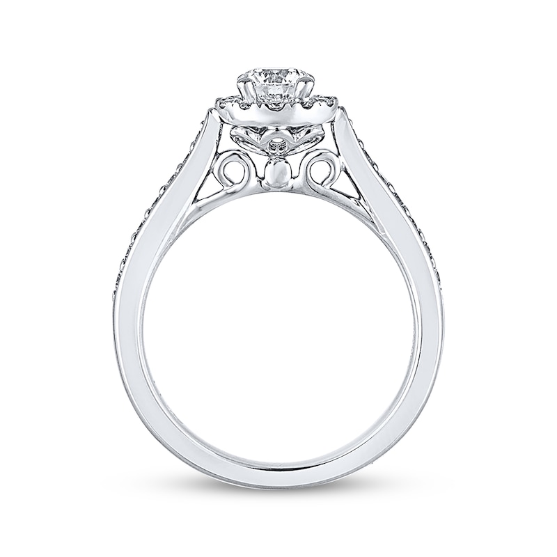 Main Image 3 of Previously Owned THE LEO Diamond Engagement Ring 3/4 ct tw Round-cut 14K White Gold