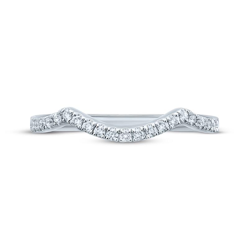 Main Image 4 of Previously Owned Monique Lhuillier Bliss Diamond Wedding Band 1/5 ct tw Round-cut 18K White Gold