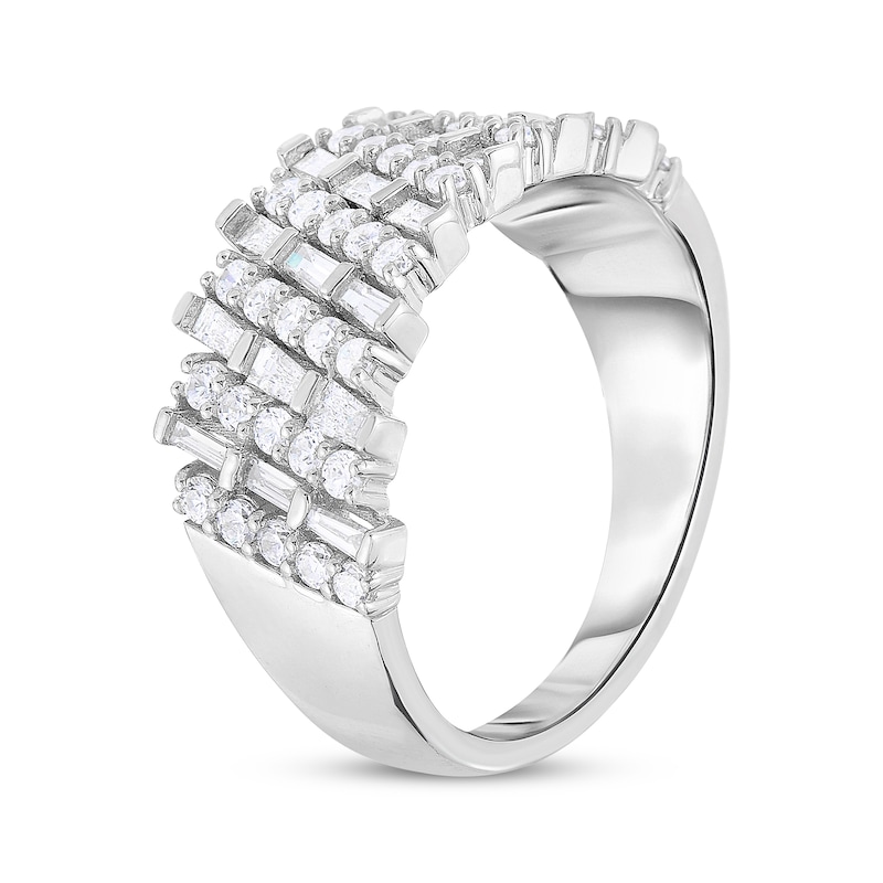 Previously Owned Diamond Anniversary Band 1 ct tw Round & Baguette-cut ...