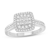 Thumbnail Image 1 of Previously Owned Diamond Engagement Ring 3/4 ct tw Princess & Round-cut 14K White Gold