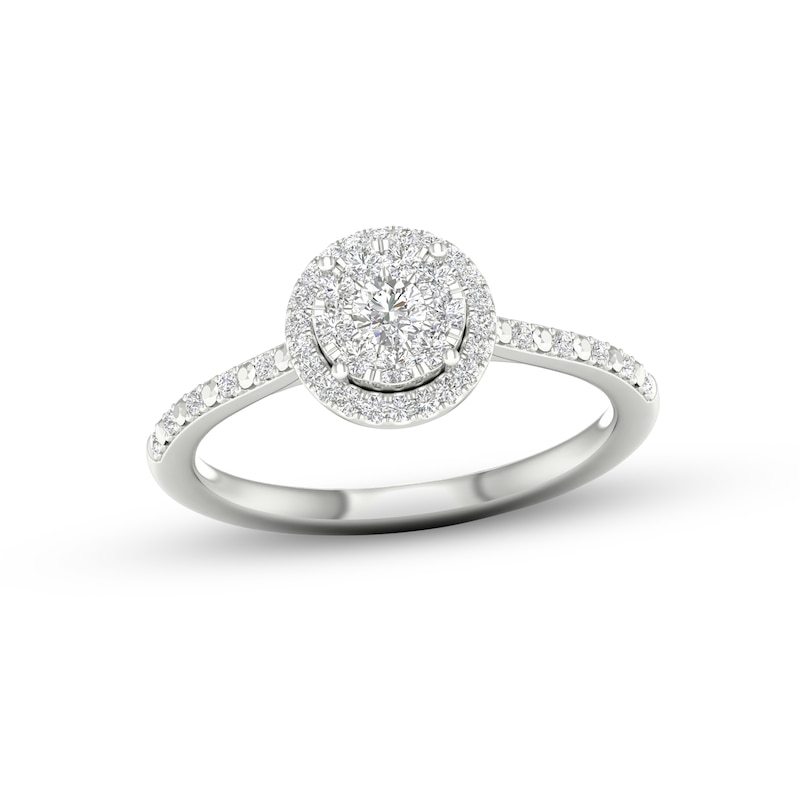 Main Image 1 of Previously Owned Diamond Promise Ring 1/4 ct tw Round-cut 10K White Gold