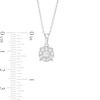 Thumbnail Image 2 of Previously Owned Diamond Halo Necklace 1/2 ct tw Round-Cut 10K White Gold 18&quot;