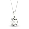 Thumbnail Image 4 of Previously Owned Diamond Halo Necklace 1/2 ct tw Round-Cut 10K White Gold 18&quot;