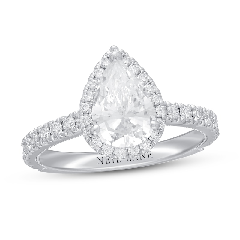 Main Image 1 of Previously Owned Neil Lane Premiere Pear-Shaped Diamond Engagement Ring 2 cts tw 14K White Gold