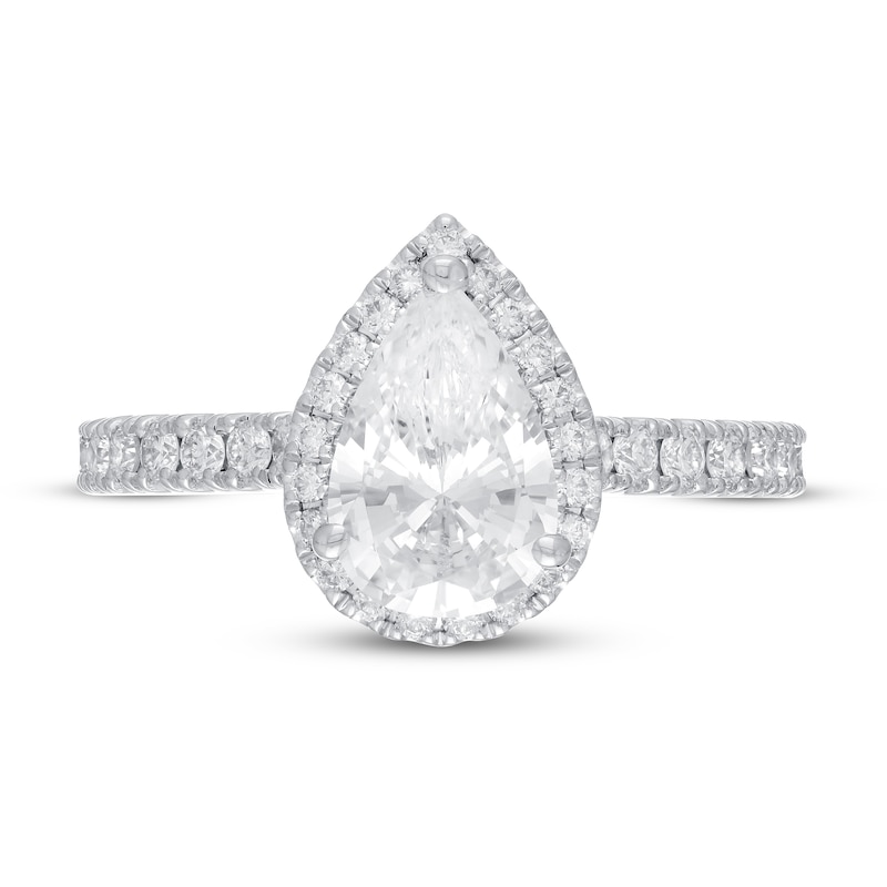 Main Image 3 of Previously Owned Neil Lane Premiere Pear-Shaped Diamond Engagement Ring 2 cts tw 14K White Gold