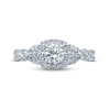 Thumbnail Image 2 of Previously Owned Monique Lhuillier Bliss Diamond Engagement Ring 1-1/8 ct tw Round & Marquise-cut 18K White Gold