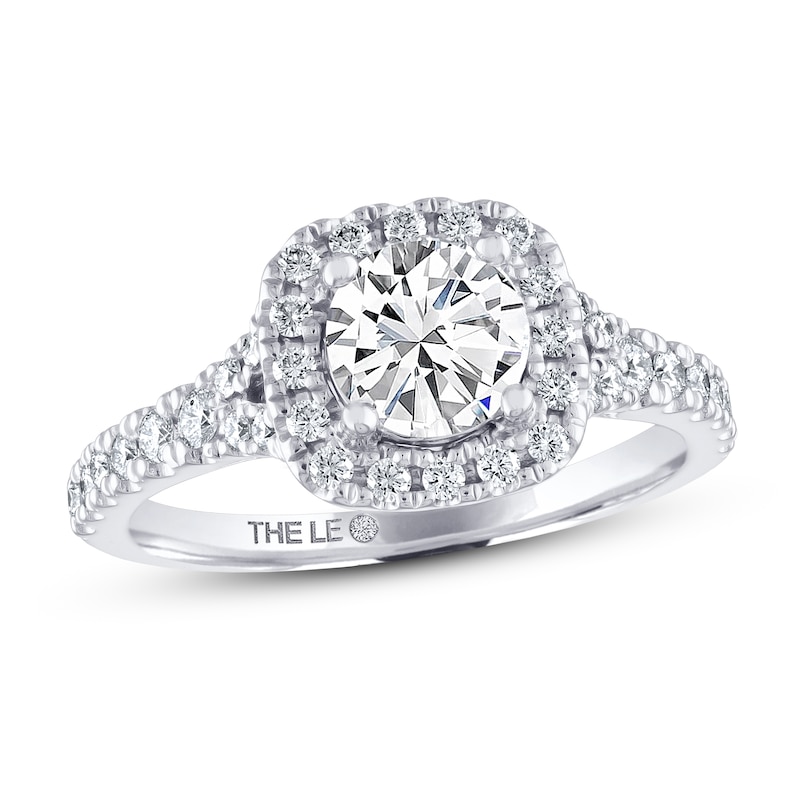 Main Image 1 of Previously Owned THE LEO Diamond Engagement Ring 1-1/3 ct tw Round-cut 14K White Gold