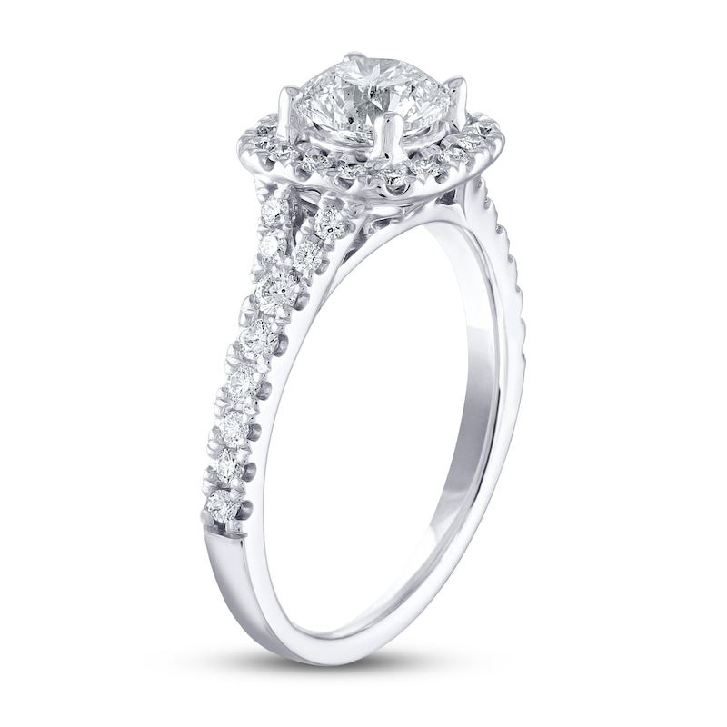 Main Image 2 of Previously Owned THE LEO Diamond Engagement Ring 1-1/3 ct tw Round-cut 14K White Gold