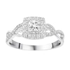 Thumbnail Image 1 of Previously Owned Diamond Engagement Ring 3/8 ct tw Princess/Round 10K White Gold