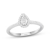 Thumbnail Image 0 of Previously Owned Diamond Engagement Ring 1/3 ct tw Pear & Round 10K White Gold Size 6