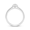 Thumbnail Image 2 of Previously Owned Diamond Engagement Ring 1/3 ct tw Pear & Round 10K White Gold Size 6