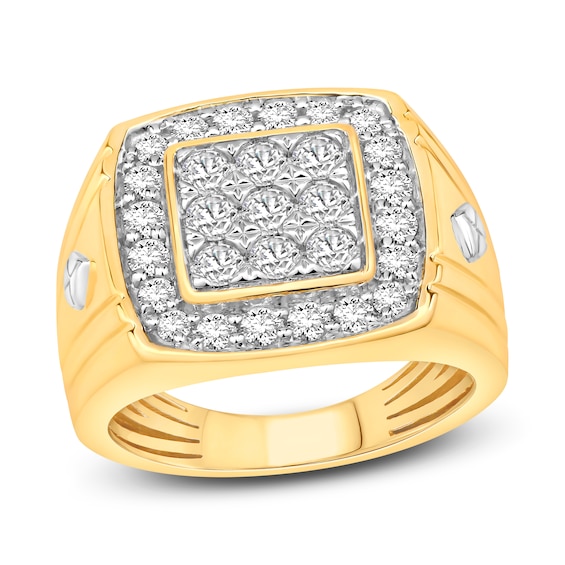 Previously Owned Men's Diamond Ring 1-1/2 ct tw Round-cut 10K Two-Tone Gold