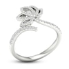 Thumbnail Image 2 of Previously Owned By Women For Women Diamond Lotus Ring 1/4 ct tw Round-cut 10K White Gold