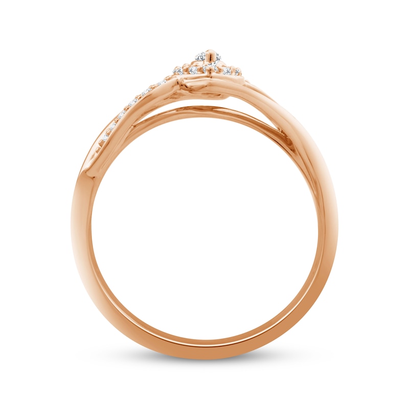 Main Image 2 of Previously Owned Diamond Ring 1/4 ct tw Marquise & Round 10K Rose Gold