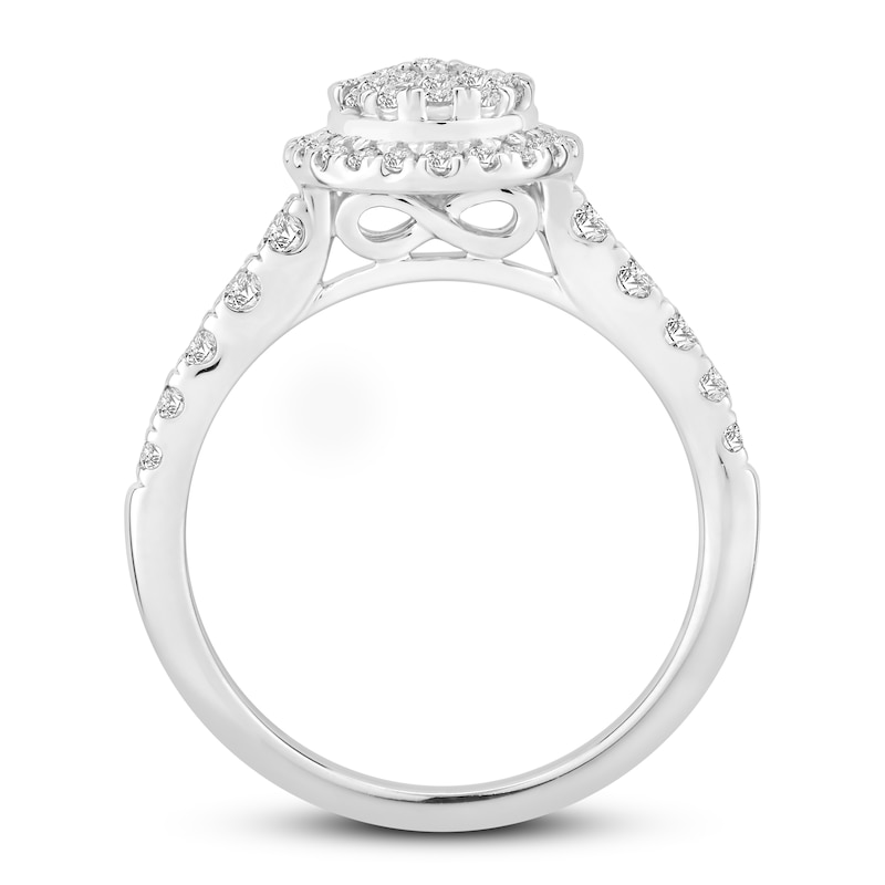 Main Image 2 of Previously Owned Diamond Engagement Ring 1 ct tw Round-cut 14K White Gold