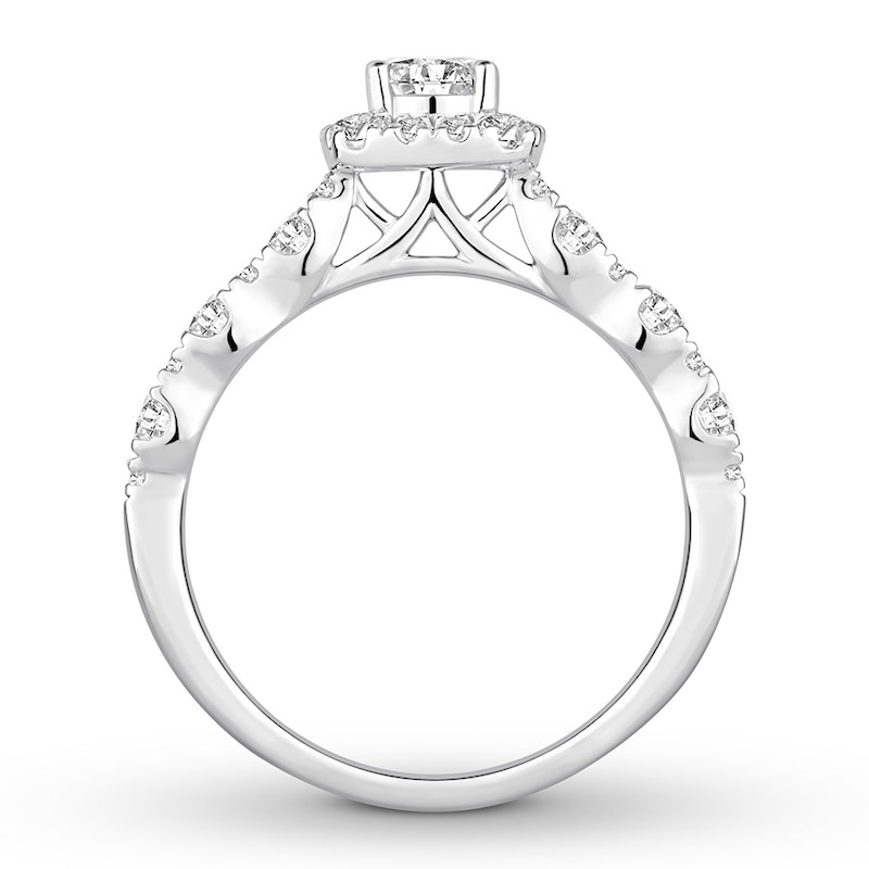 Main Image 2 of Previously Owned Diamond Engagement Ring 1 ct tw Round-cut 14K White Gold