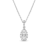 Thumbnail Image 0 of Previously Owned Forever Connected Diamond Necklace 1/4 ct tw Pear & Round-cut 10K White Gold 18"