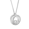 Thumbnail Image 2 of Previously Owned Diamond Circle Necklace 1/2 ct tw Round-cut 10K White Gold