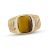 Thumbnail Image 0 of Previously Owned Men's Tiger's Eye Quartz & Diamond Ring 10K Yellow Gold