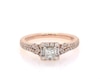 Thumbnail Image 0 of Previously Owned Adrianna Papell Princess-Cut Diamond Halo Engagement Ring 5/8 ct tw 14K Rose Gold
