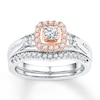 Thumbnail Image 1 of Previously Owned Diamond Bridal Set 3/8 ct tw Round-cut 10K Two-Tone Gold