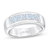 Thumbnail Image 1 of Previously Owned Men's THE LEO First Light Diamond Wedding Band 1 ct tw Round-cut 14K White Gold